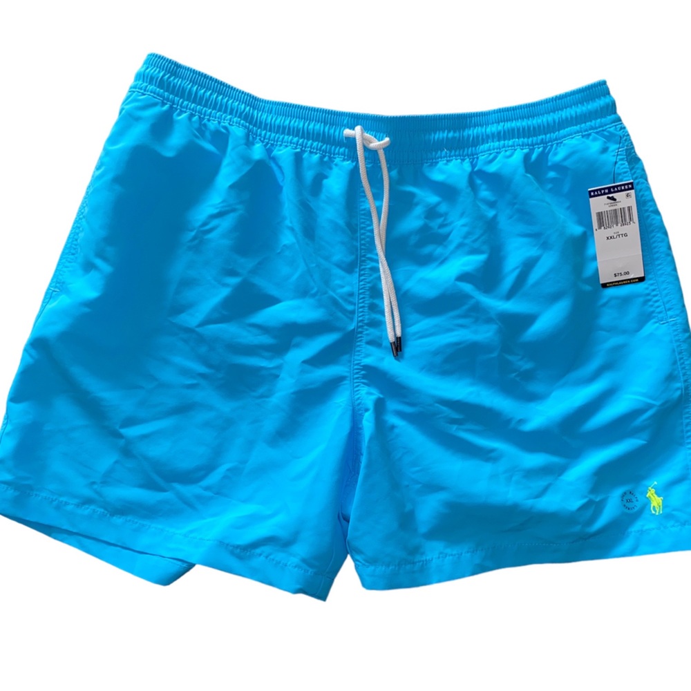 NWT POLO RALPH LAUREN BLUE SWIM SHORTS SZ XXL